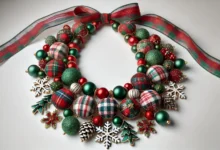 Christmas Plaid Necklace