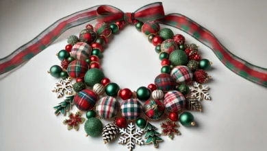 Christmas Plaid Necklace