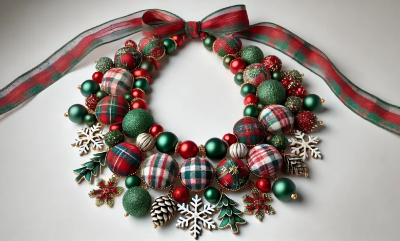 Christmas Plaid Necklace